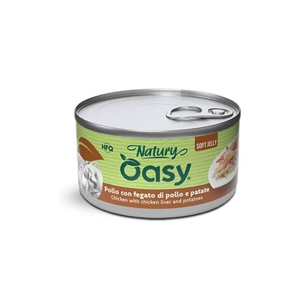 Cibo umido Gatti Adulti Natury Pollo Con Fegato e Patate Soft Jelly Gr. 150