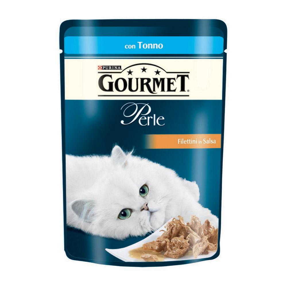 Gourmet perle filettini con tonno in salsa umido gatto gr. 85