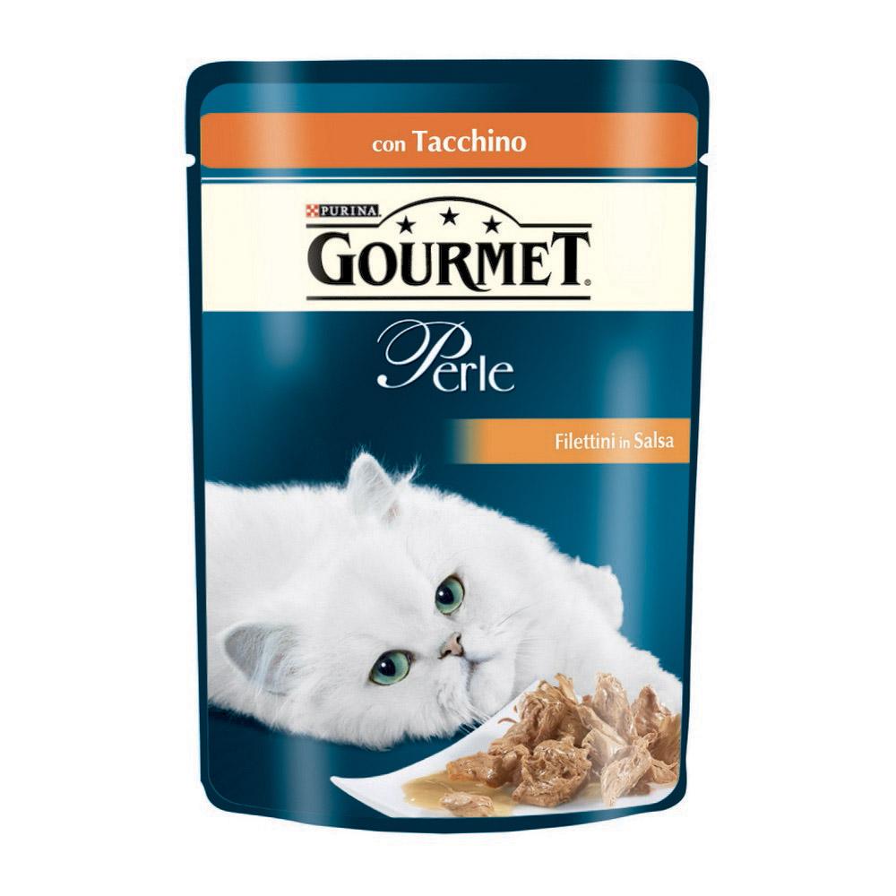 Gourmet perle filettini con tacchino in salsa umido gatto gr. 85