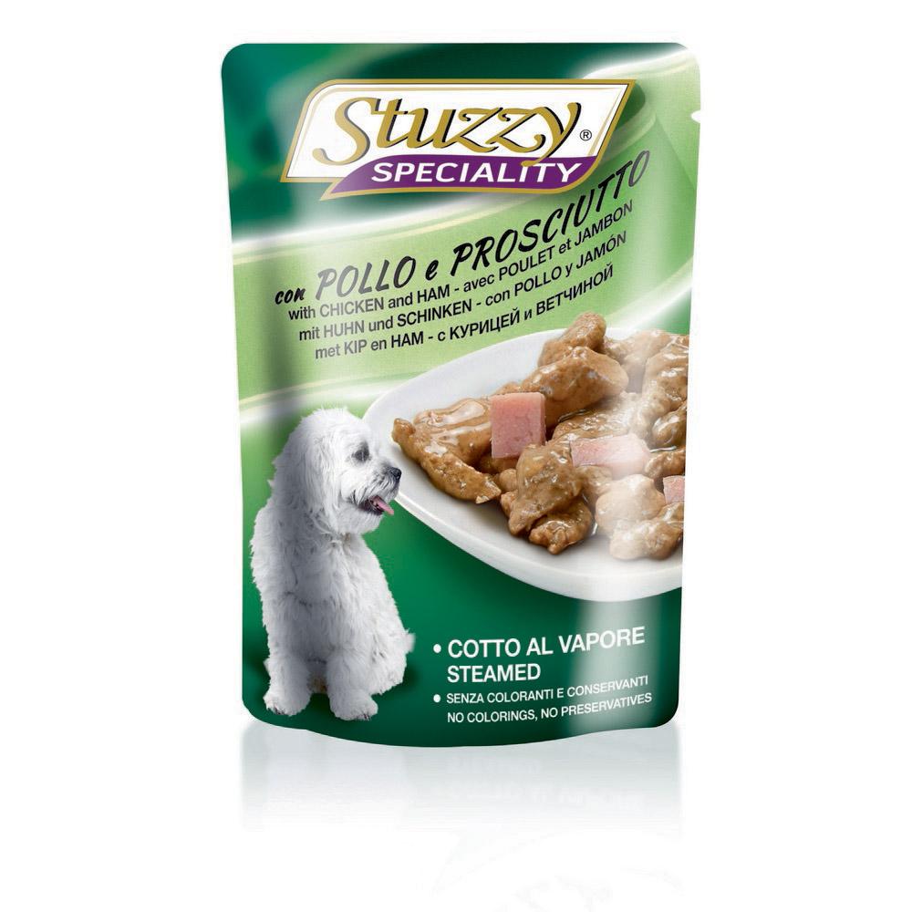 Stuzzy speciality dog con pollo e prosciutto 100gr