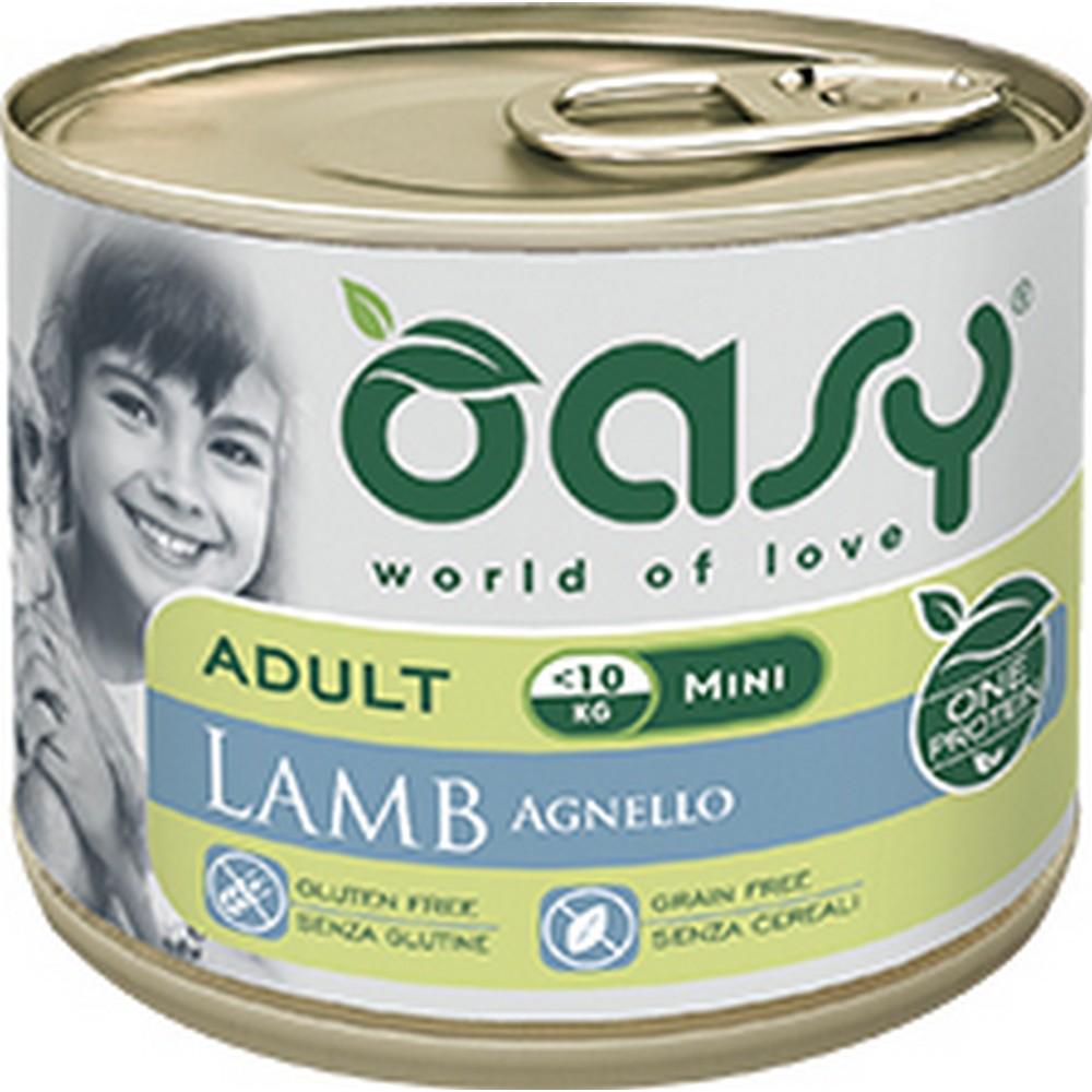 Oasy one protein umido cane mini all'agnello 200gr Oasy