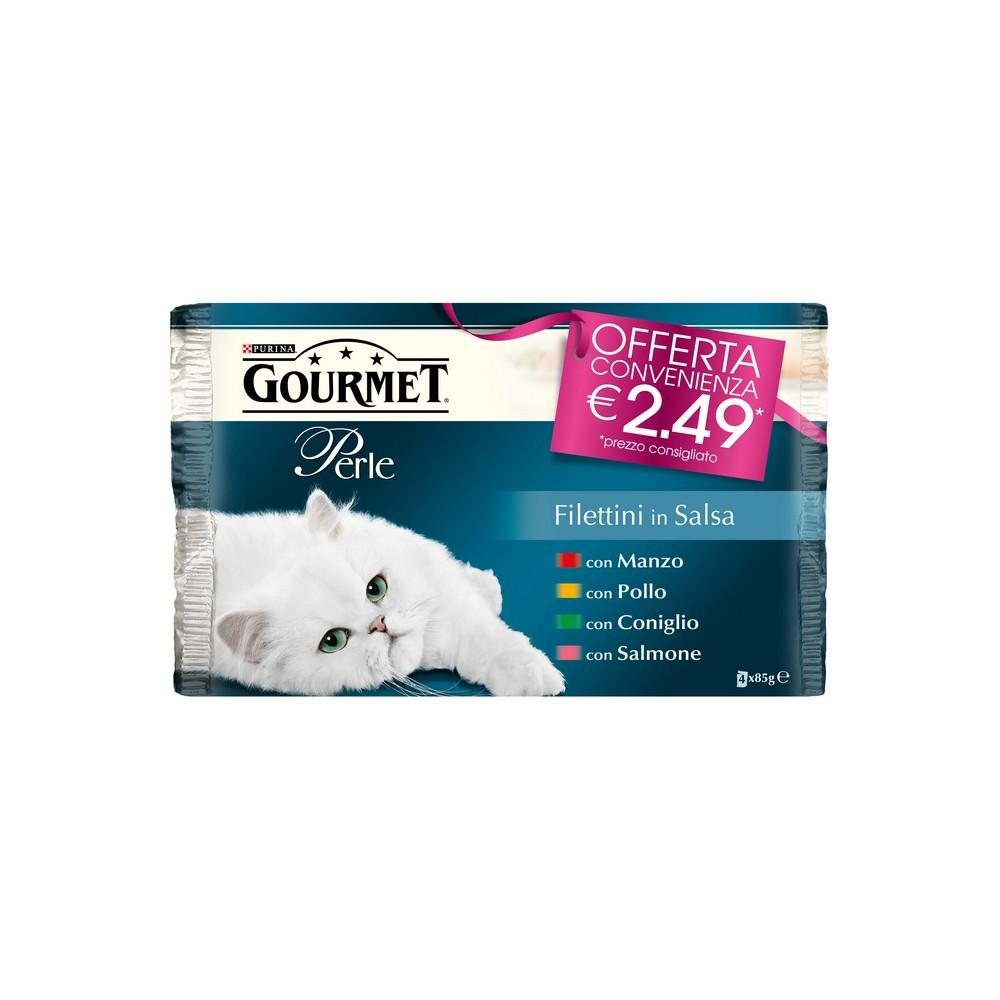 Gourmet perle multipack filettini in salsa 4 buste da 85gr
