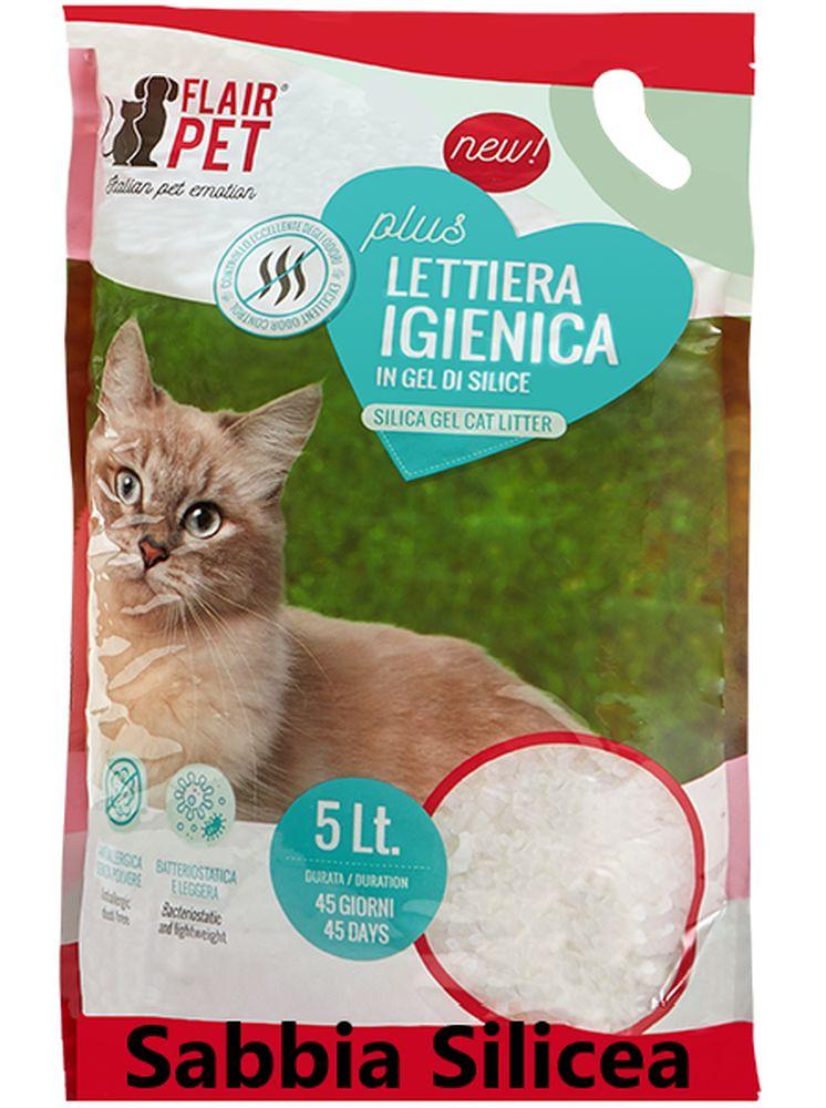 Lettiera gel silice senza fragranza 5 lt