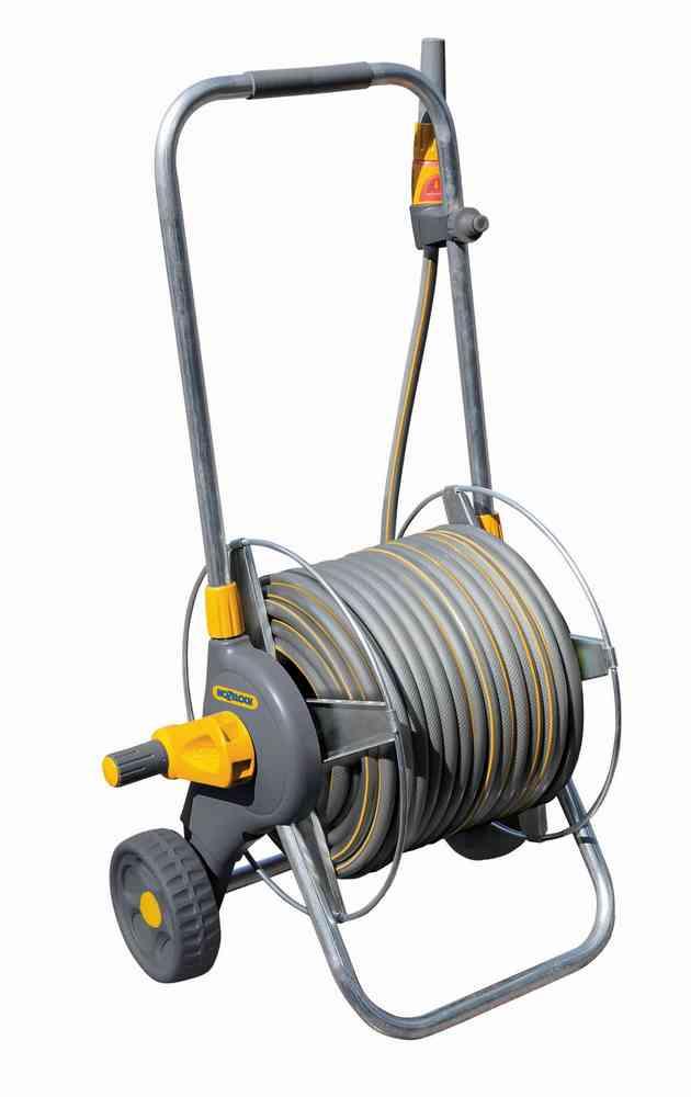 Carrello avvolgitubo in metallo con tubo da 30m