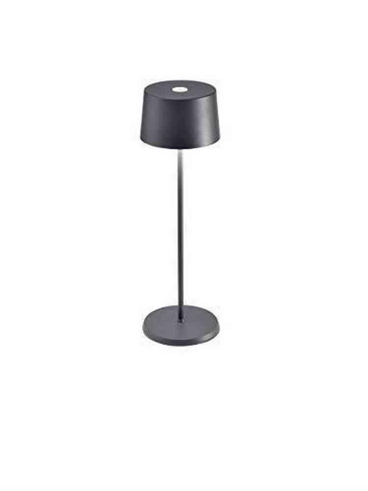 Olivia Lampada da tavolo ricaricabile IP65 grigio scuro
