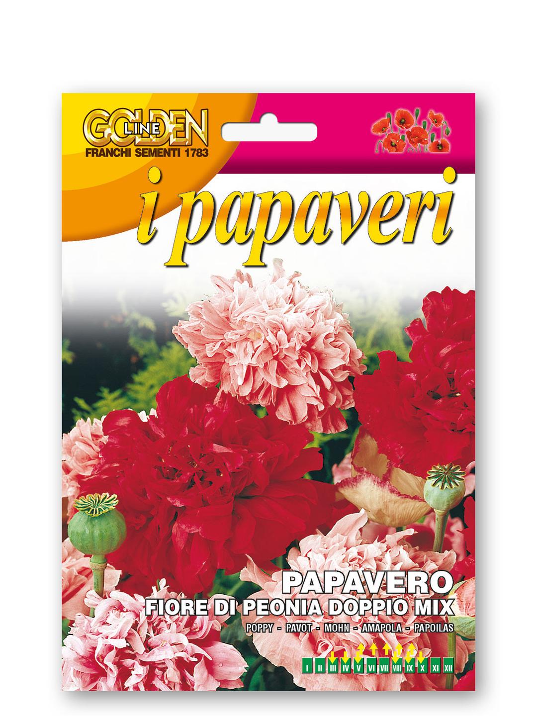 Papavero fiore di peonia doppio mix