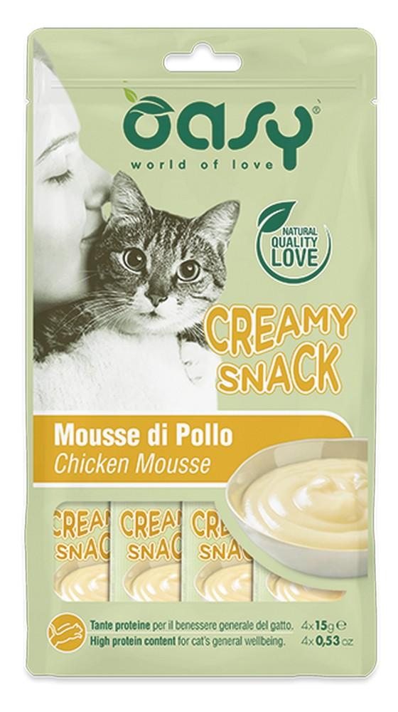 Oasy creamy snack mousse di pollo 4x15 gr.