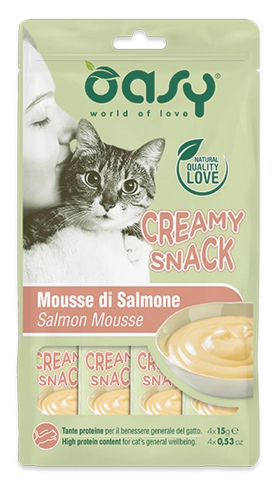 Oasy creamy snack mousse salmone 4x15 gr.