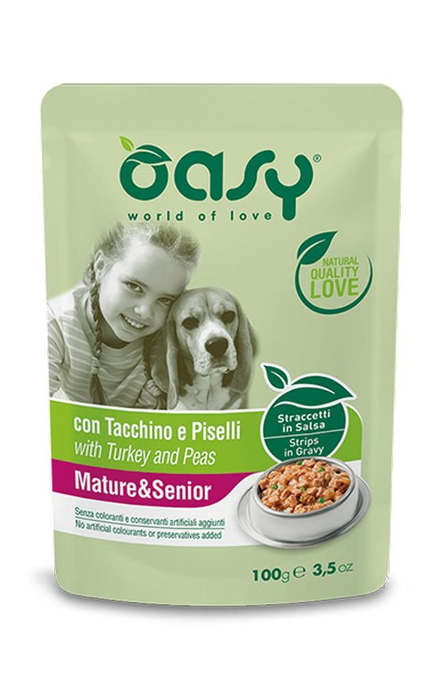 Oasy straccetti mature&senior tacchino e piselli 100 gr. Oasy