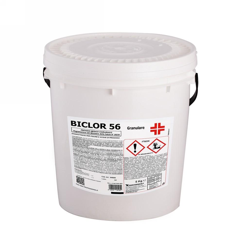 Cloro per piscine granulare Biclor 56 pmc 5 kg