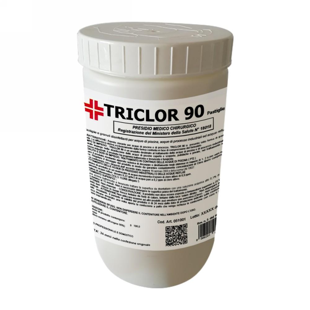 Cloro in pastiglie per piscine Triclor 90/200 blisterate 1 kg