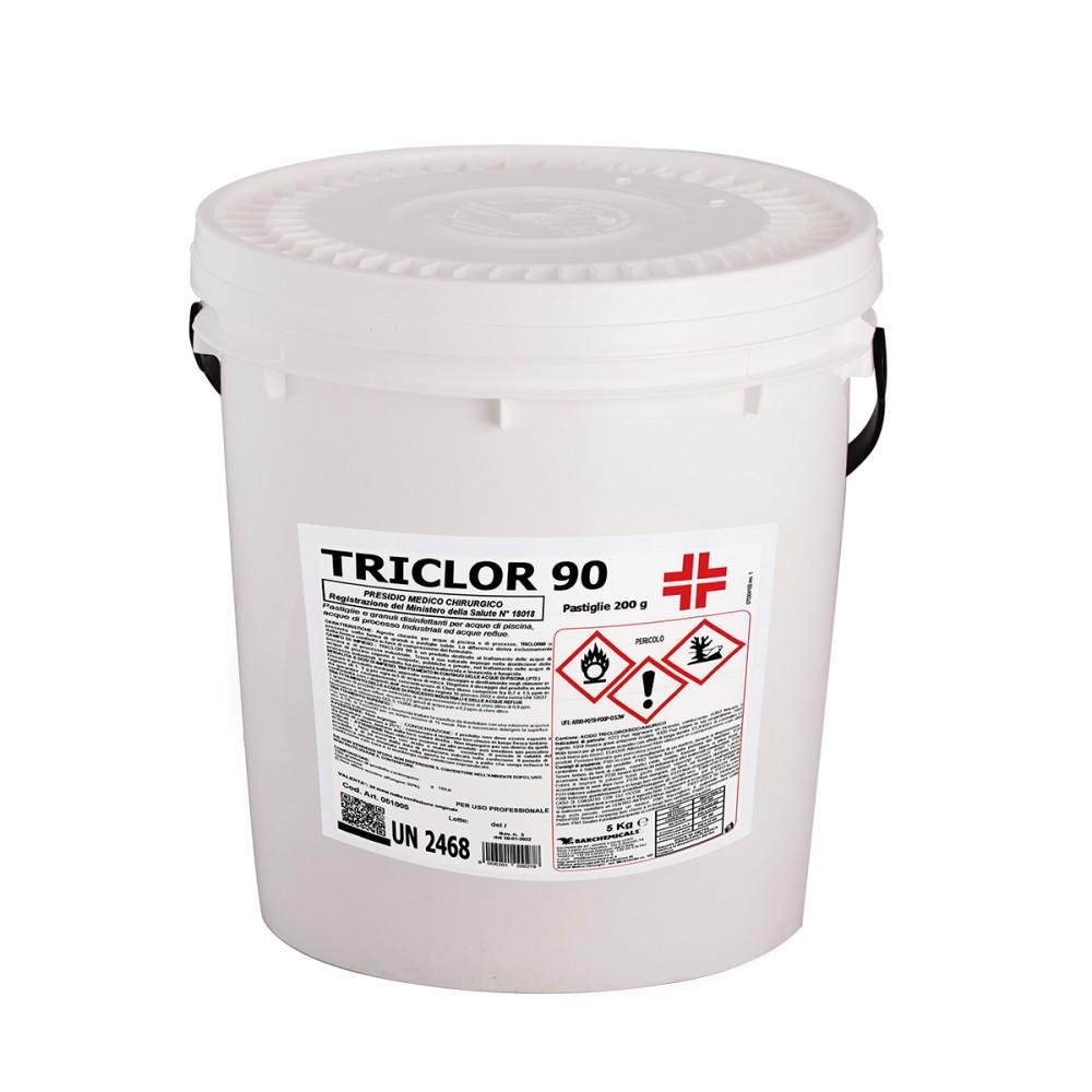 Cloro in pastiglie per piscine Triclor 90/200 blisterate 5 kg