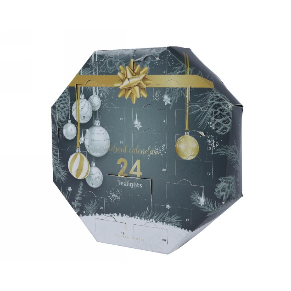 Advent calendar wax 24,5 cm multi