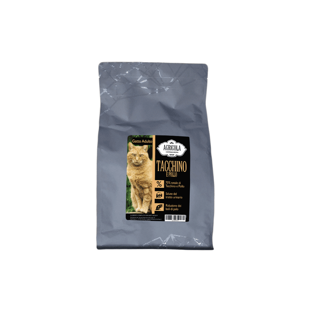 Cibo secco per gatto adulto al tacchino e pollo 1,5 kg.