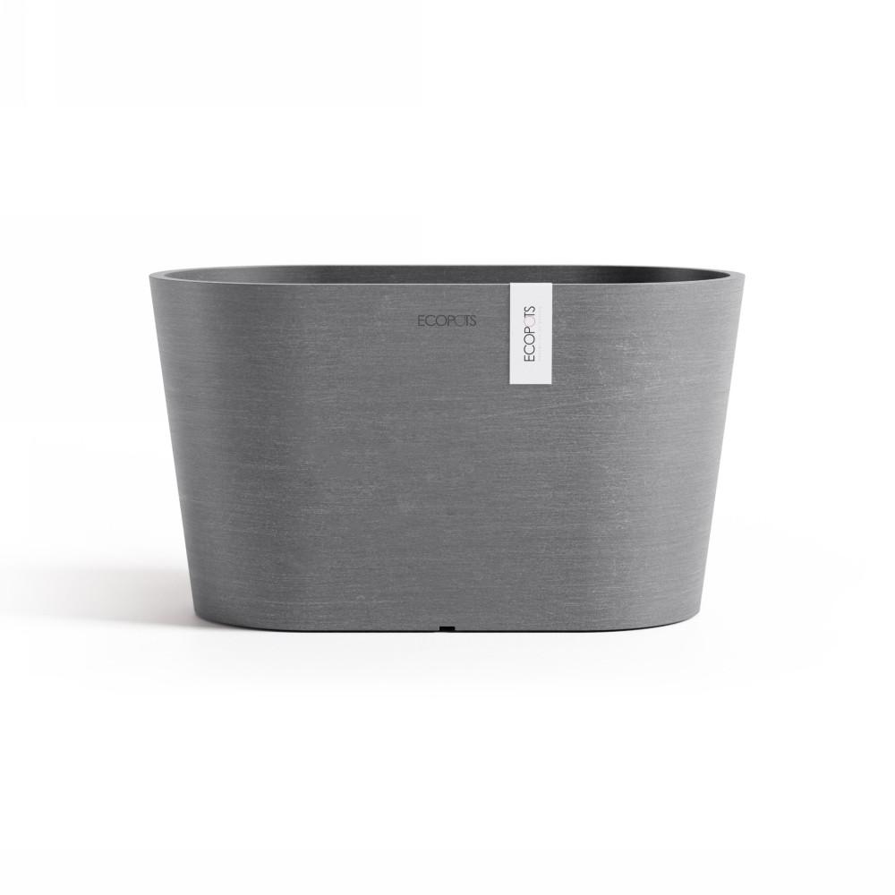 ECOPOTS Sottovaso Tondo Grigio 21x2,5 Cm – Resistente Al Gelo E Infrangibile