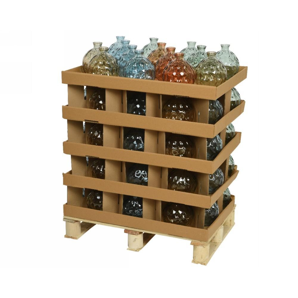 Vase recycled glass 4col ass