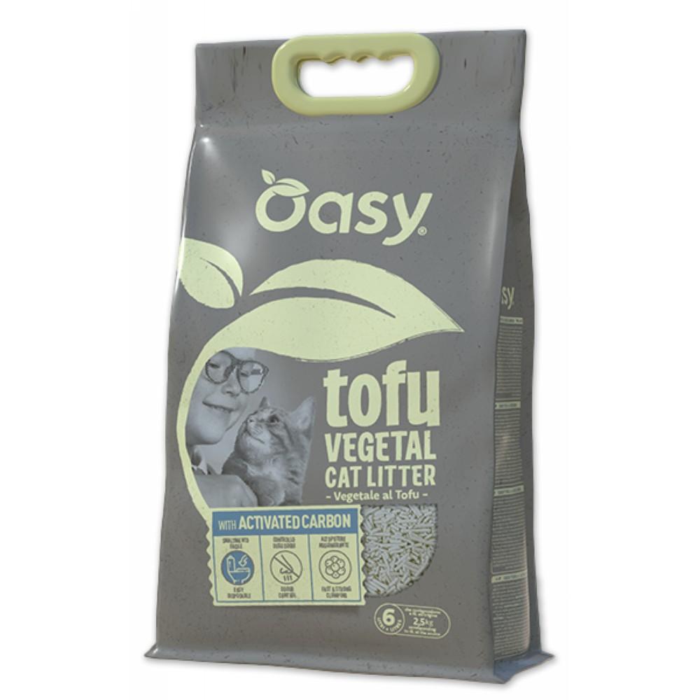 Lettiera vegetale Tofu with Activated Carbon 6l Agglomerante con carbone attivo