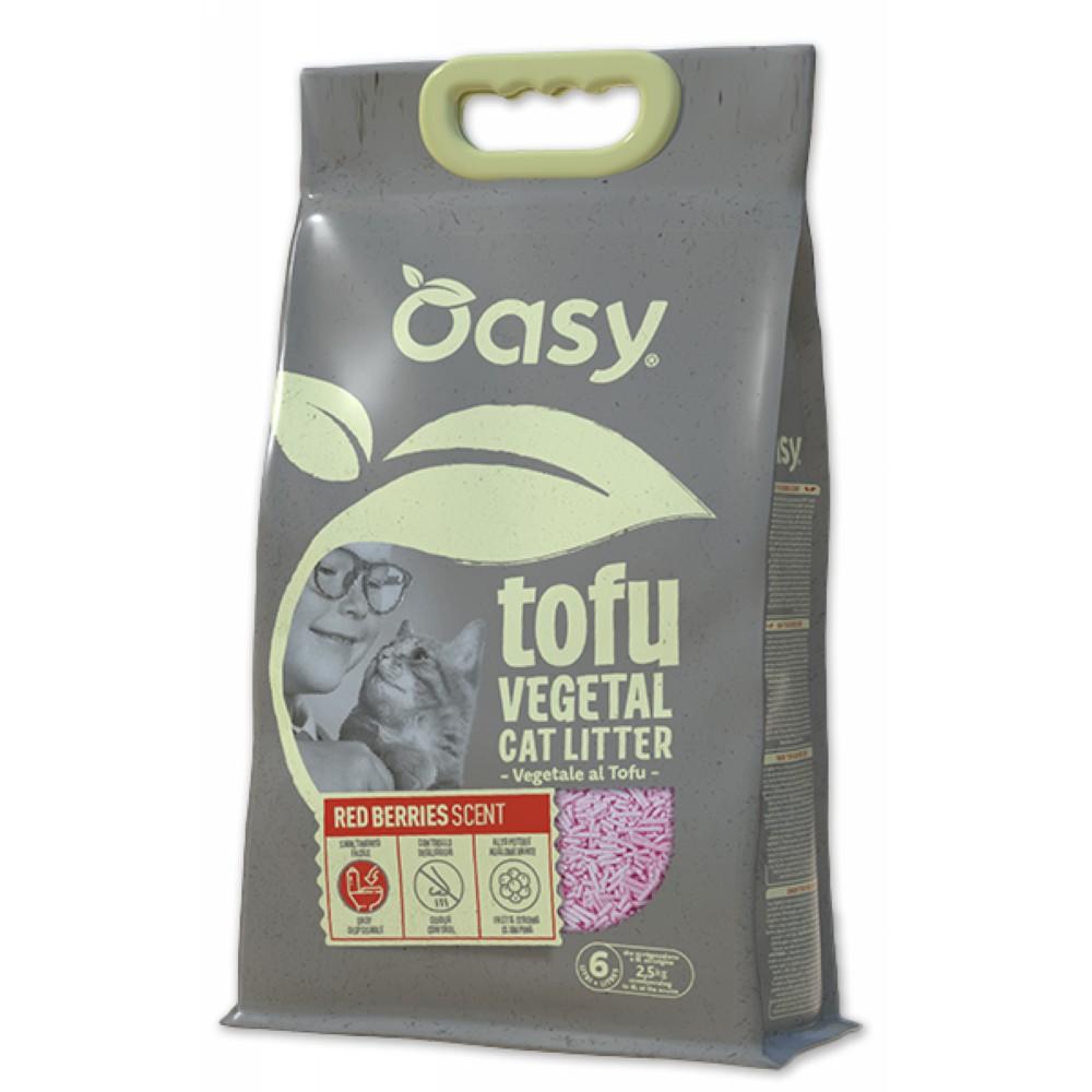 Lettiera vegetale Tofu Red Berries Scent 6l Agglomerante con profumazione ai frutti rossi