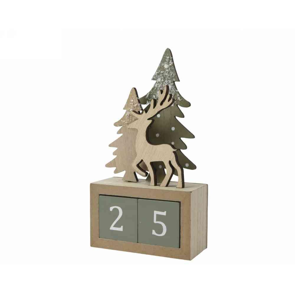 Calendario Avvento Legno Plywood 18cm