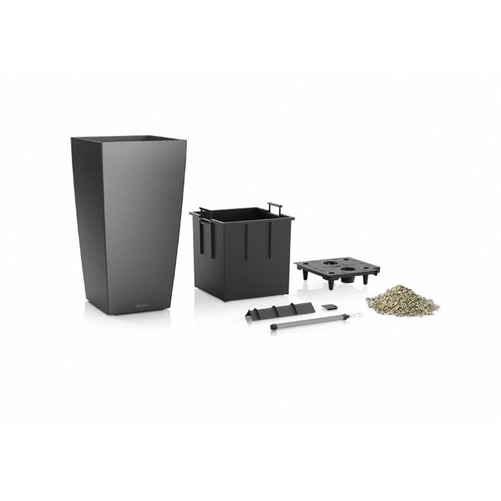 Vaso cubico lechuza con set di irrigazione Lechuza
