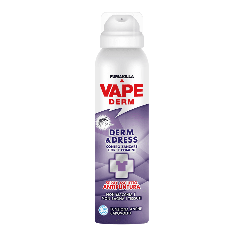 Spray Antizanzare Derm & Dress Repellente applicabile anche solo sui vestiti