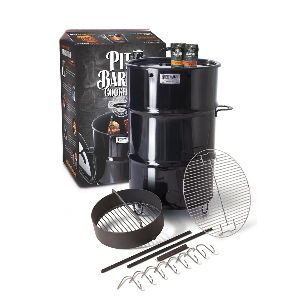 Barbecue affumicatore cooker a carbonella PITBARREL