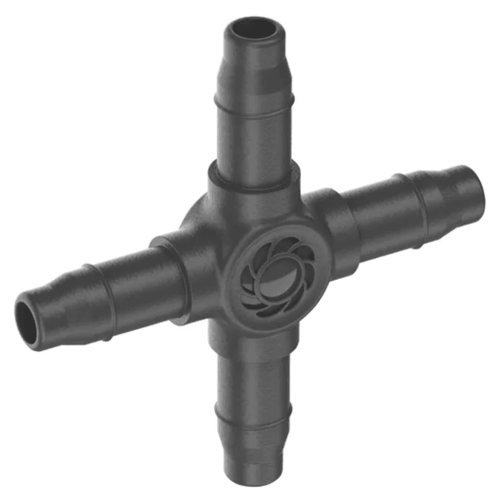Raccordo a 4 vie 4,6 mm Micro Drip System irrigazione giardino