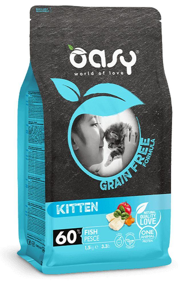 Oasy dry cat grain free kitten pesce 300 gr. Oasy