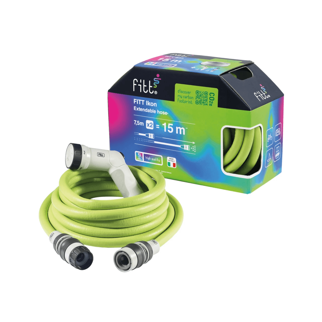 Tubo da Giardino Estensibile IKON 15m x Ø9mm Lime