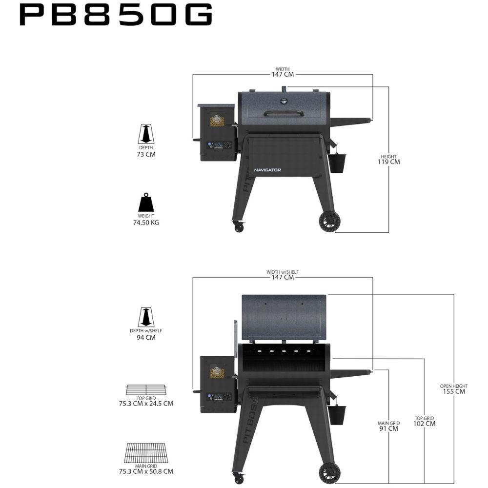Barbecue a pellet NAVIGATOR 850G PIT BOSS