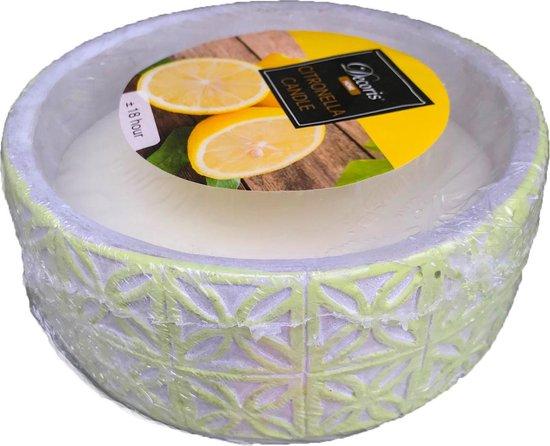 Citron wax in cement pot 3cls