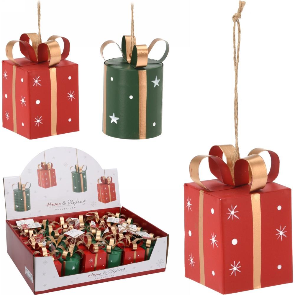 Pendente Regalo Metallo 8cm 2 Ass