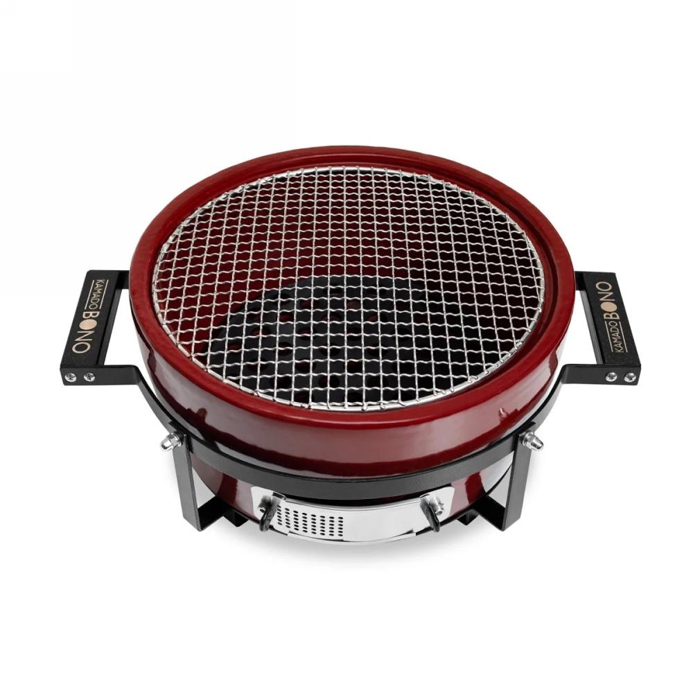 Kamado Barbecue HIBACHI Royal Red Griglia da tavolo tonda Kamado Bono