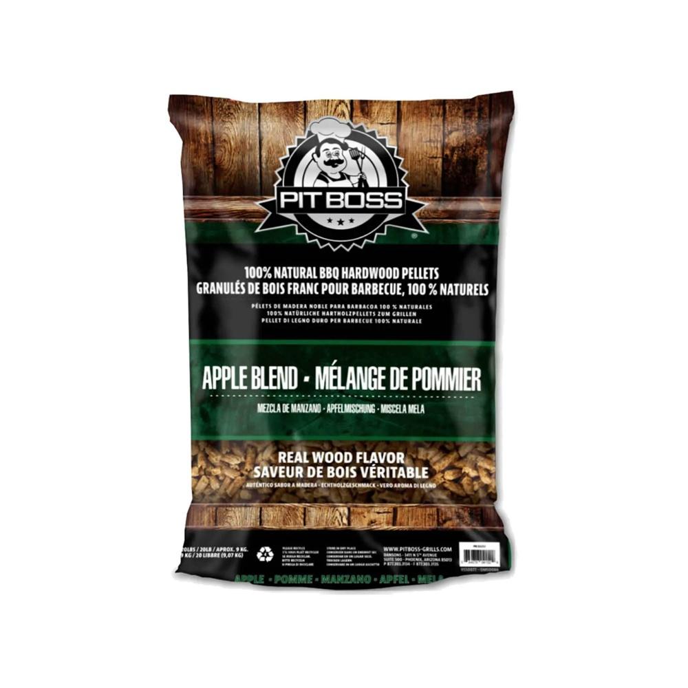 Pellet Barbecue APPLE BLEND HARDWOOD 9kg per pollame, maiale, frutti di mare e agnello