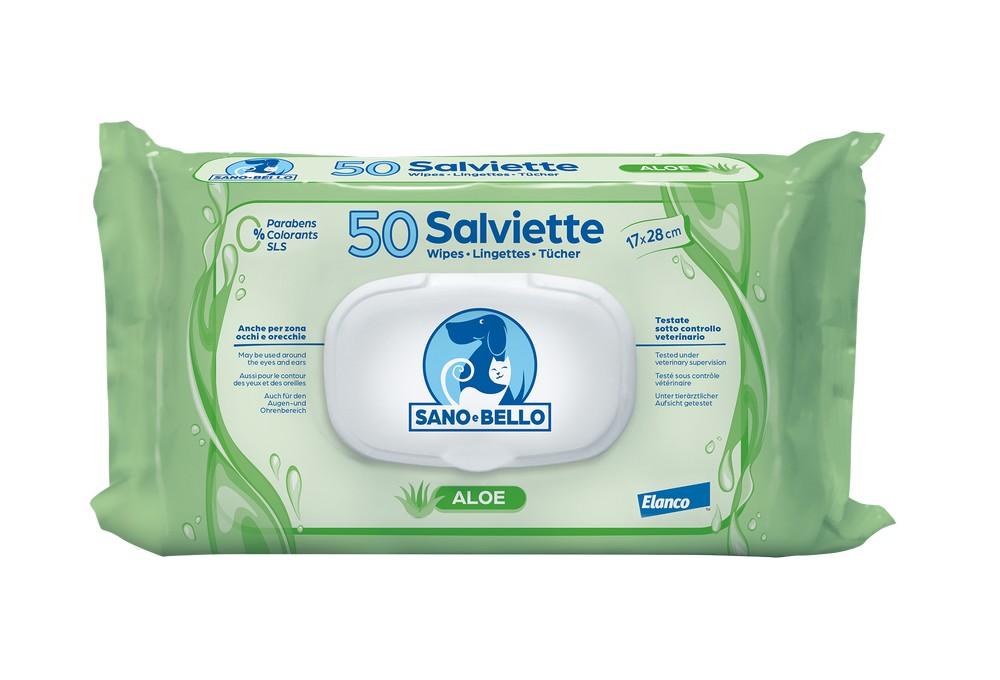 Salviette detergenti all'aloe 50pz