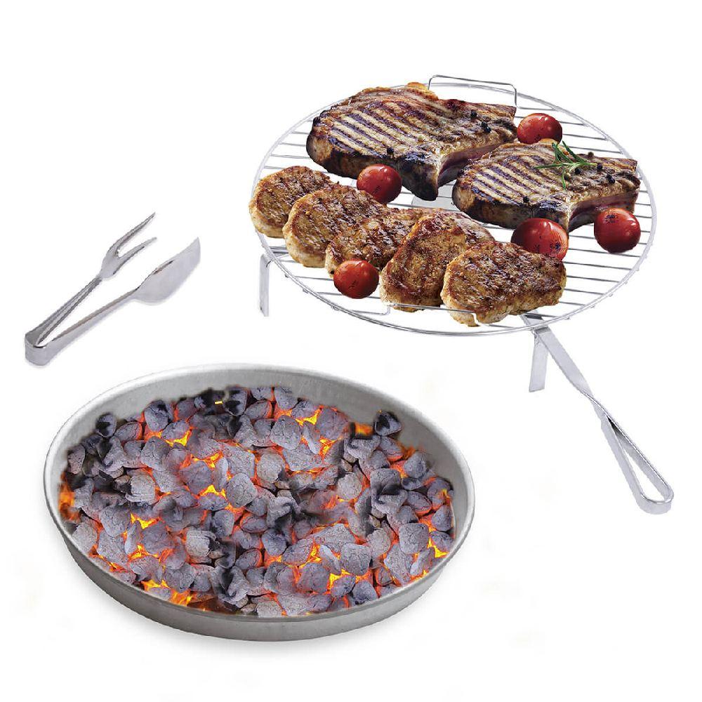 Bbq500: Griglia + Teglia + Pinza 37 cm Alfa Forni