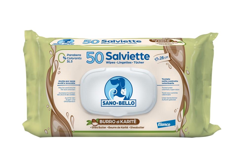 Salviette detergenti al burro di karite' 50pz
