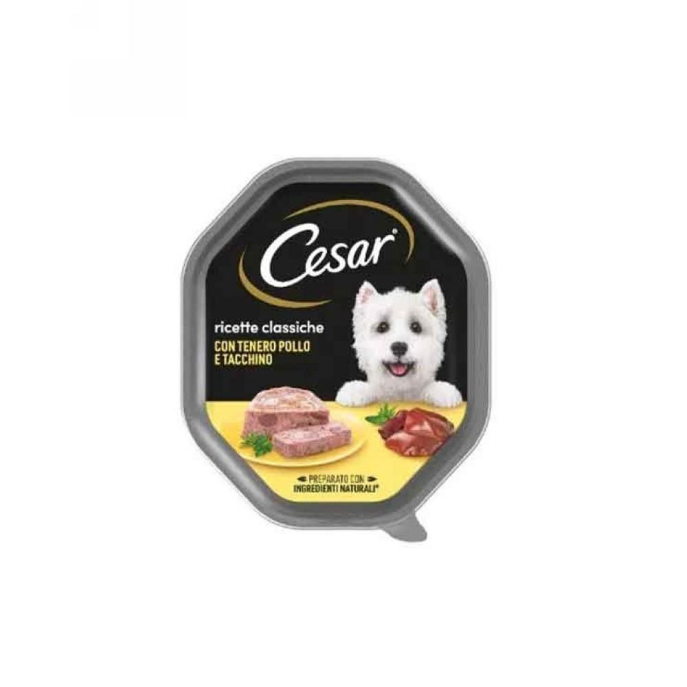 Cesar patÈ con pollo e tacchino umido cane gr. 150