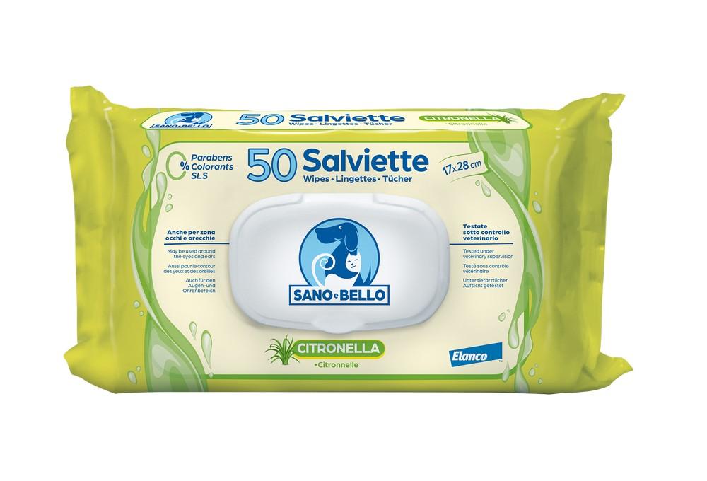 Salviette detergenti alla citronella 50pz Sano E Bello