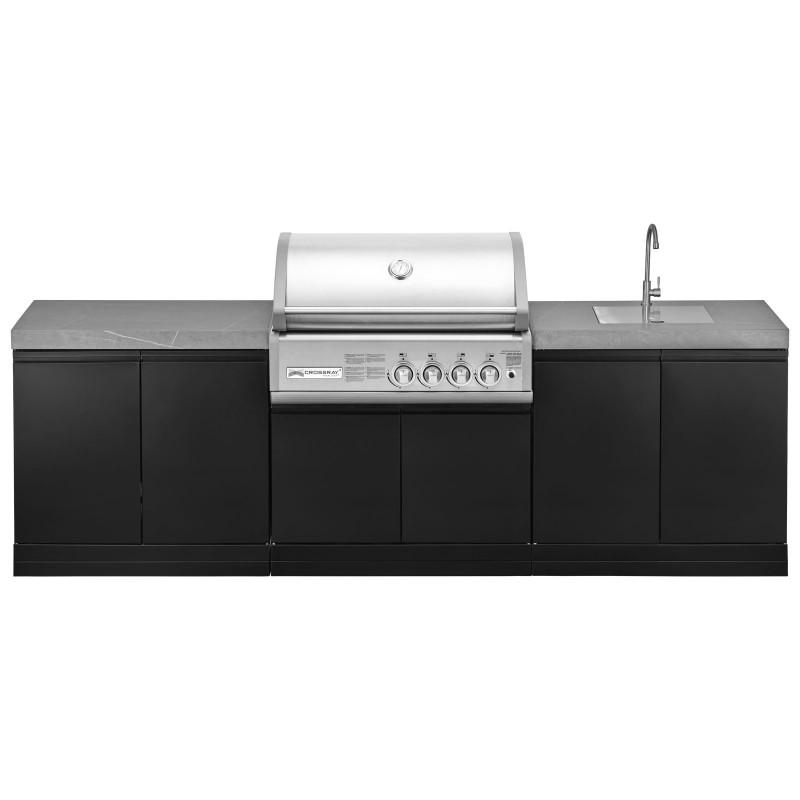 Cucina da Esterno CROSSRAY 272L con Barbecue a Infrarossi e Lavabo