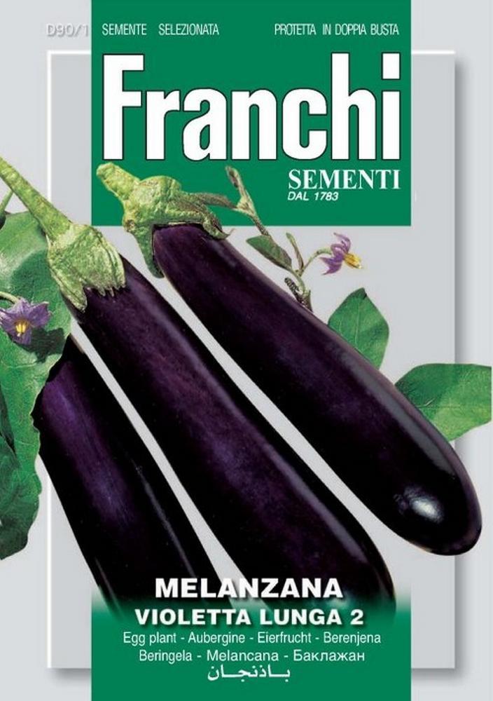 Melanzana violetta lunga Doppia Busta semi orto Franchi Sementi