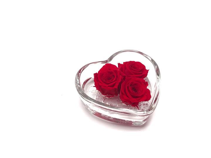Cuore di rosa | 3 rose stabilizzate