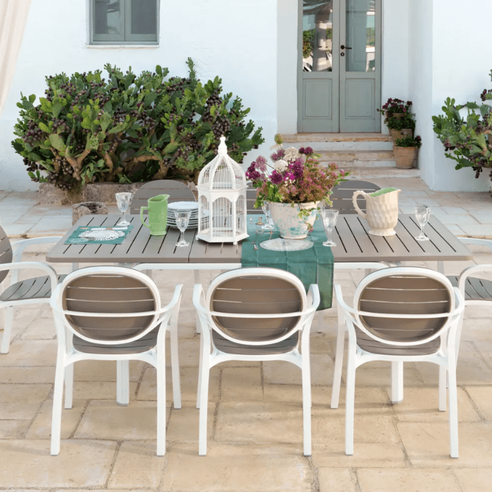 Tavolo Alloro allungabile 140/210 cm + 6 sedie Palma SET da pranzo allungabile e impilabile Nardi