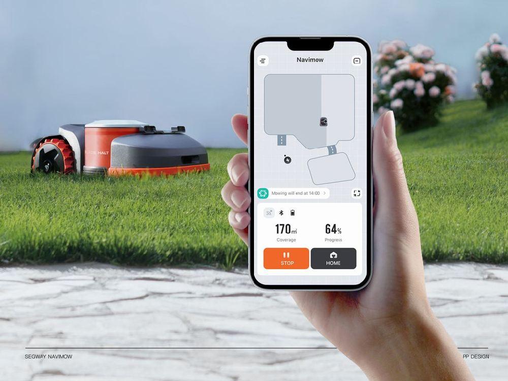 Robot Navimow H1500E Segway + Vision Fence incluso | GPS e senza filo perimetrale Agricola Home & Garden