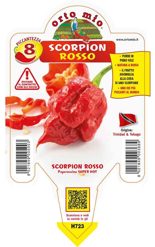 Peperoncini Scorpion Rosso in vaso 10 H723