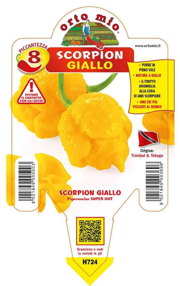 Peperoncini Scorpion Giallo in vaso 10 H724
