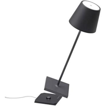 Poldina Pro Lampada da Tavolo ricaricabile Grigio Scuro