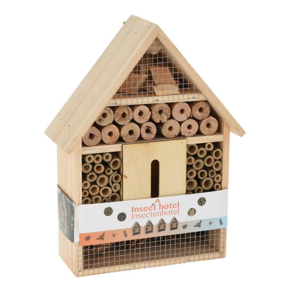 Hotel per insetti in legno Alloggio sicuro per proteggere piccoli insetti e le specie che nidificano da parassiti e predatori