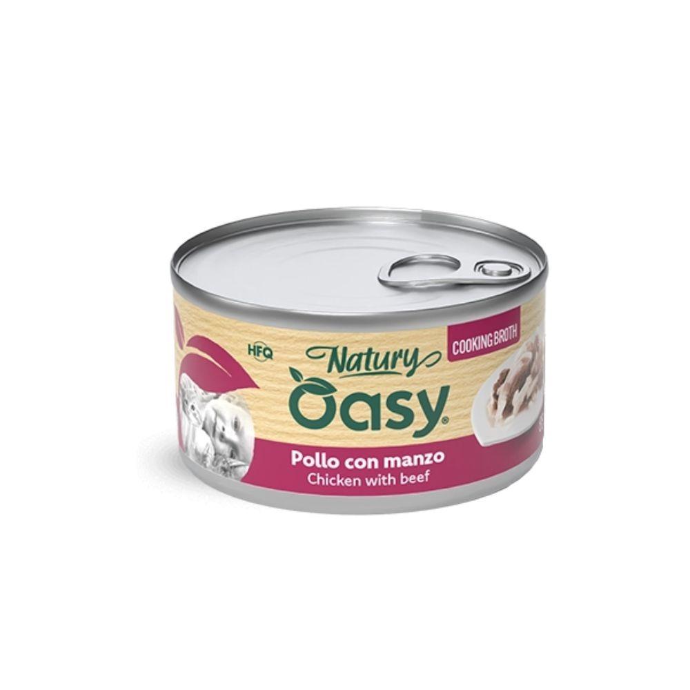 Natury Pollo con manzo 85gr Umido per gatti adulti in brodo di cottura