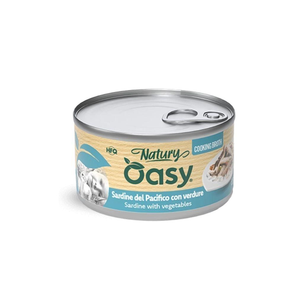 Natury Sardine del Pacifico con verdure 85gr Umido per gatti adulti in brodo di cottura